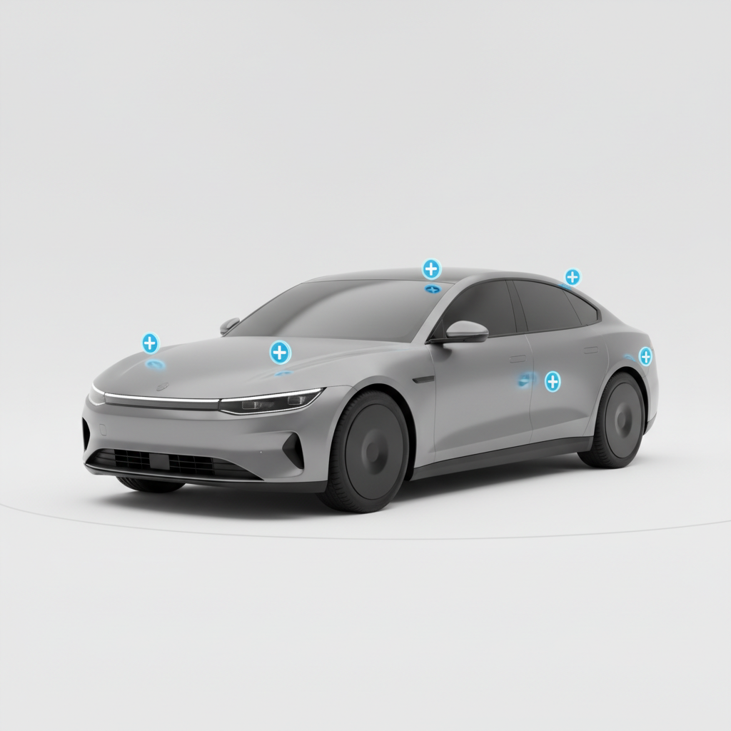 3D Fahrzeugmodell als Basis für interaktive Schadensbereiche